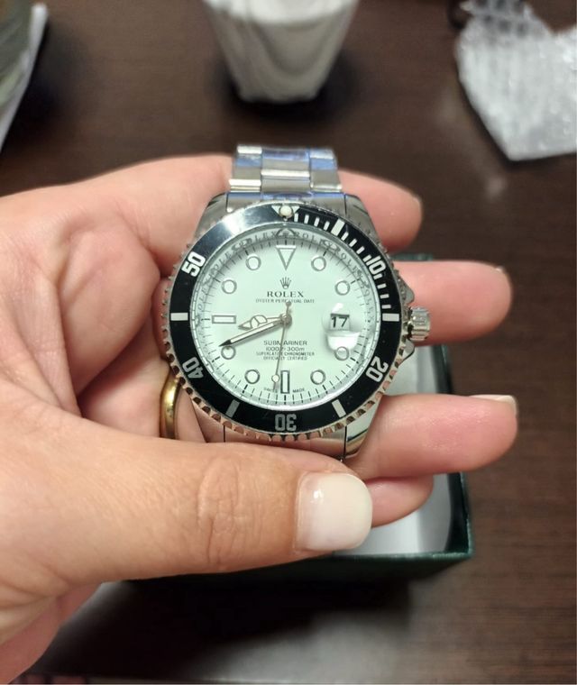 Reloj  Acero Esfera Blanca submarine blanco