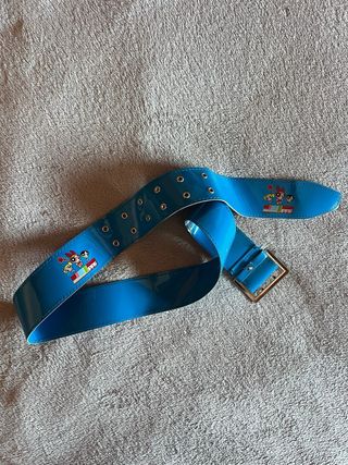 Cinturón Las Supernenas Azul Hebilla Metálica Y2K