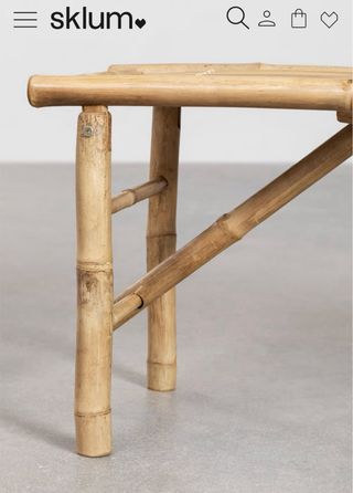Banco de bambú SKLUM nuevo