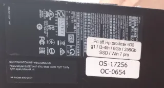 Ordenador HP ProDesk Negro de sobremesa