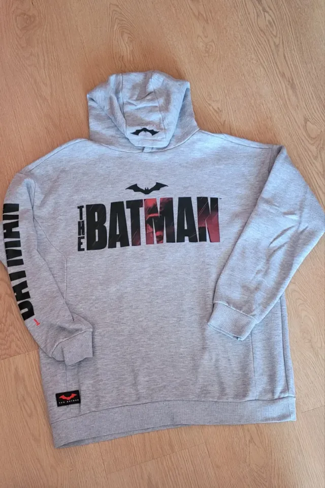 Sudadera The Batman Gris, talla 158, 12-13 años