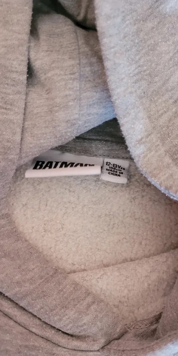 Sudadera The Batman Gris, talla 158, 12-13 años