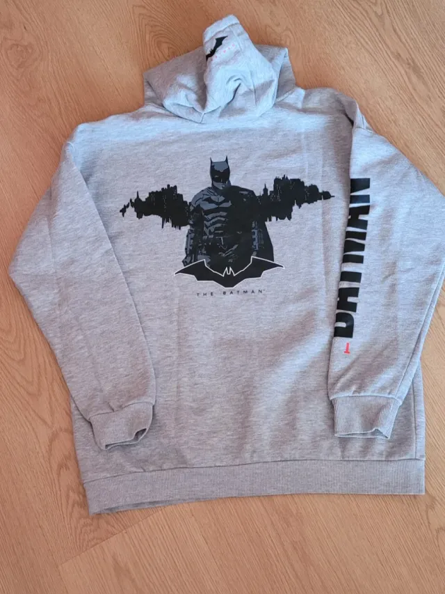 Sudadera The Batman Gris, talla 158, 12-13 años