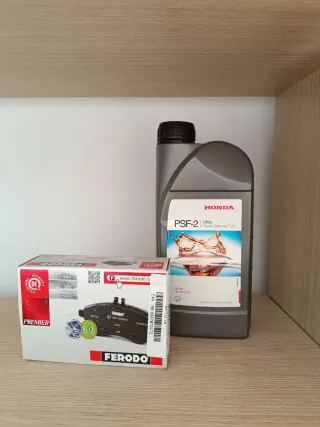 Pastillas de freno+liquido dirección Honda CivicEG