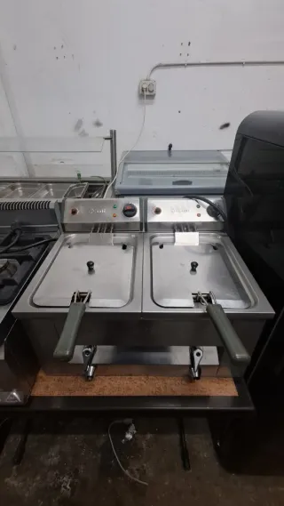 Freidora doble acero inoxidable electrica