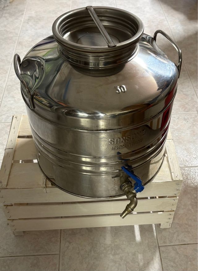 Bidone acciaio inox 30L con rubinetto