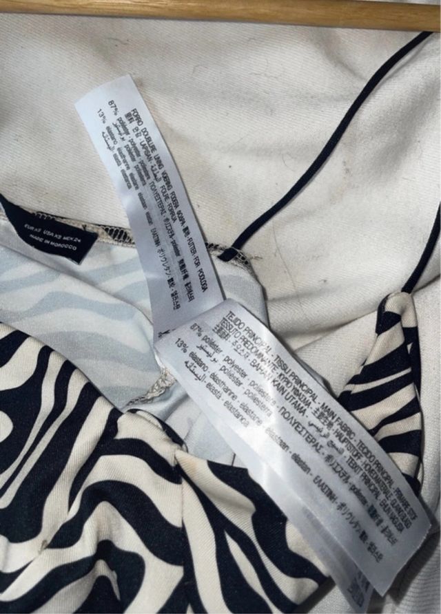 Vestido ajustado estampado cebra