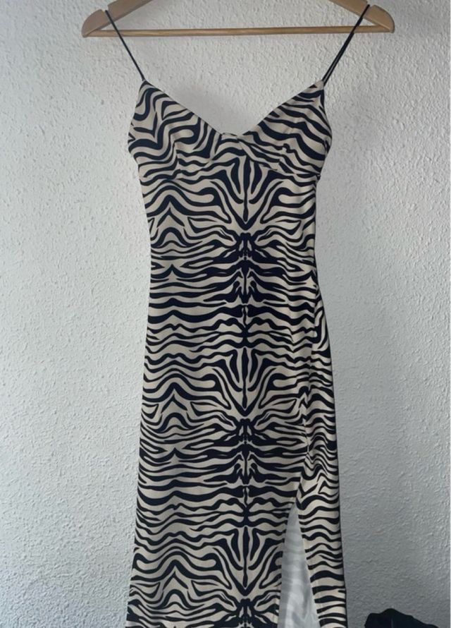 Vestido ajustado estampado cebra