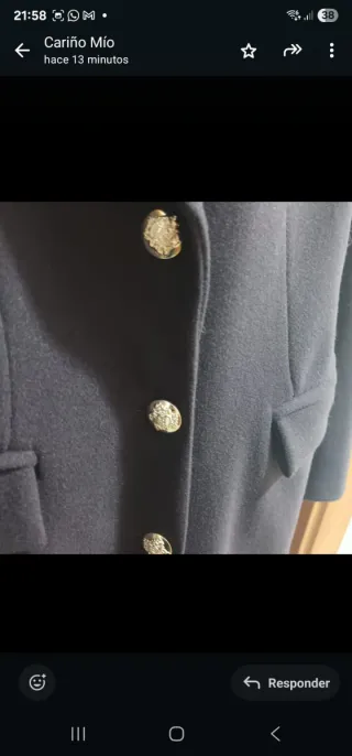 Abrigo largo mujer marrón