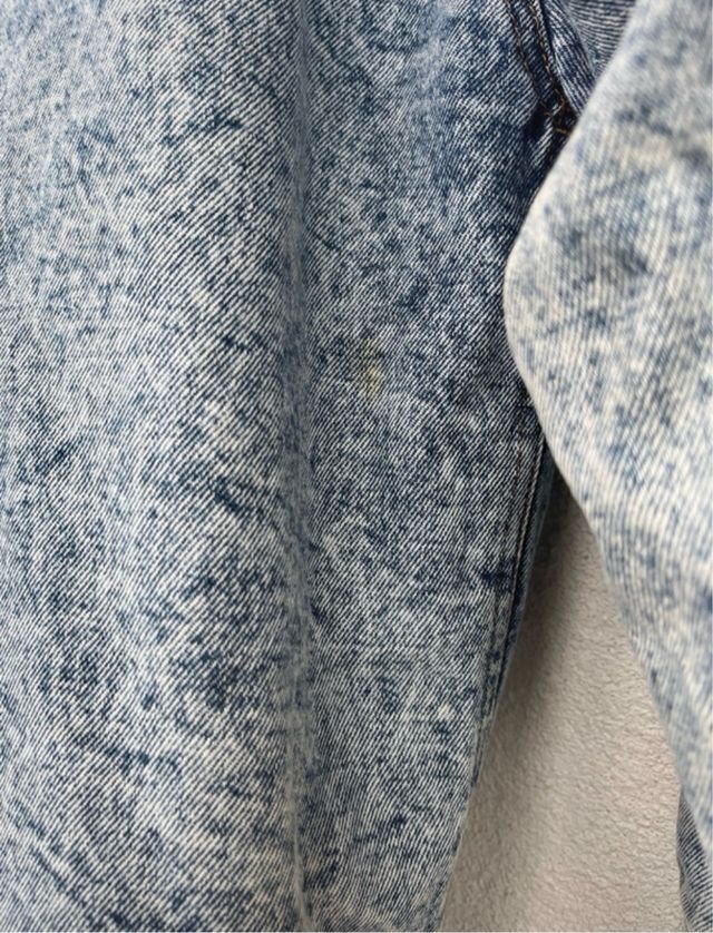 Giacca denim foderata effetto stone washed