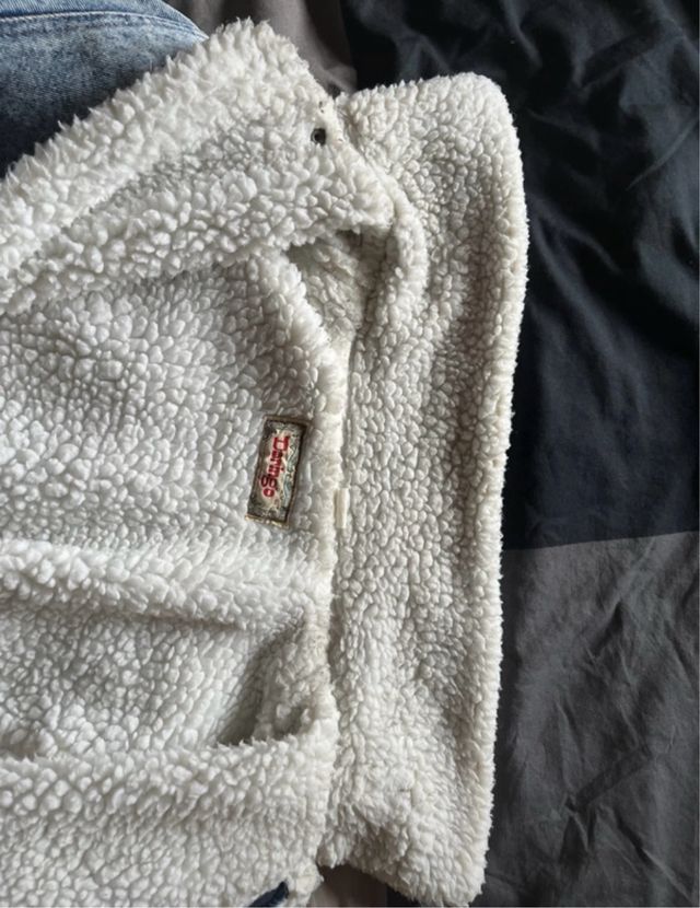 Giacca denim foderata effetto stone washed