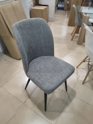 Silla Butaca Rory Beige / Gris