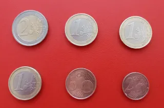 Lote 6 monedas euro