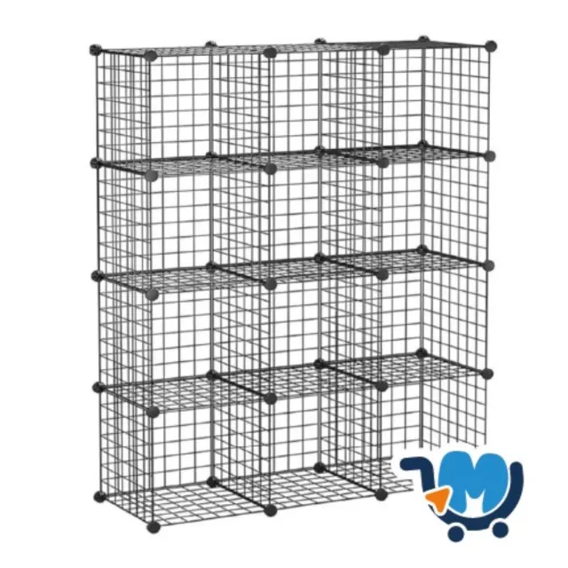 Estantería modular metálica negra