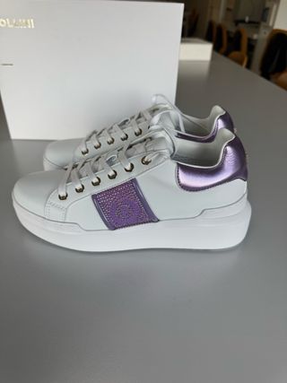 Sneakers Pollini donna bianche e viola