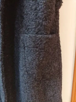 Chaleco largo mujer gris