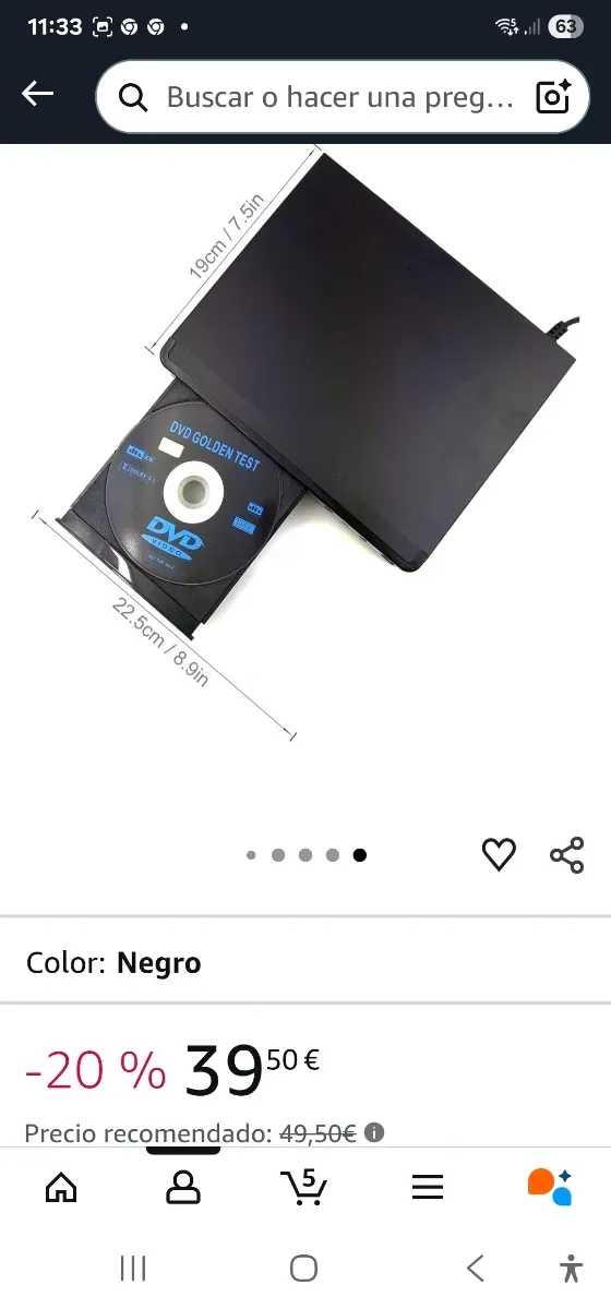 Reproductor DVD LONPOO LP-099 Negro