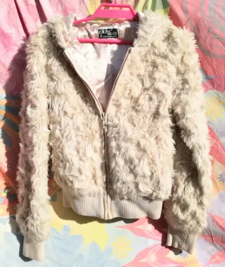 CAZADORA BEIGE CLARO DE PELO