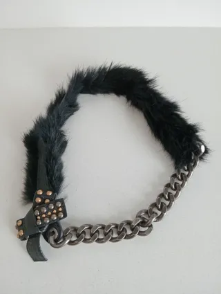 Collar y pulsera Bimba y Lola negro y dorado