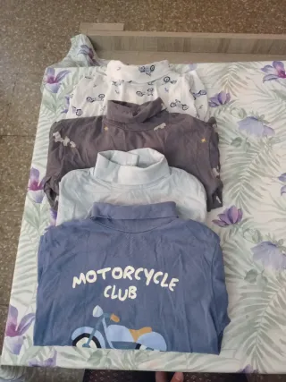 Camicie a colletto alto per bambino, 4 pz. Taglia 4 anni