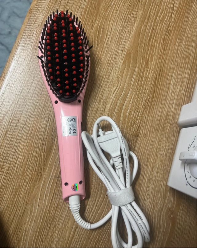 Cepillo Alisador Eléctrico Rosa