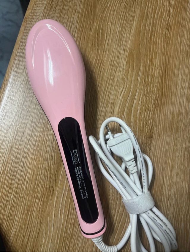 Cepillo Alisador Eléctrico Rosa