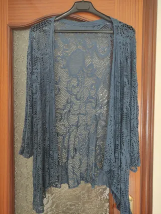 Chaqueta de encaje azul