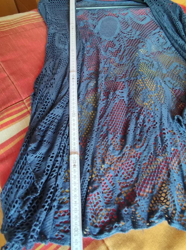 Chaqueta de encaje azul