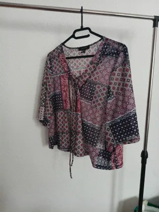 Camisa estampada manga 3/4