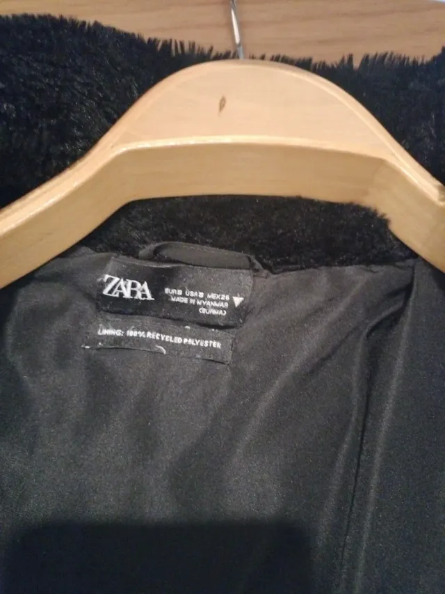 Abrigo Zara Mujer Talla S Negro