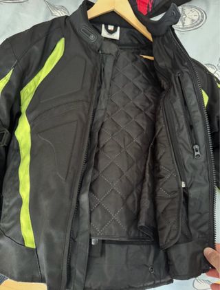 Chaqueta Moto 4 Estaciones Negra y Flúor