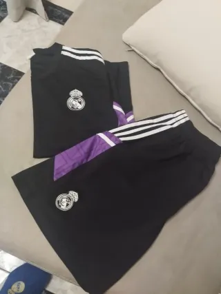 Conjunto Real Madrid Adidas Negro/Morado