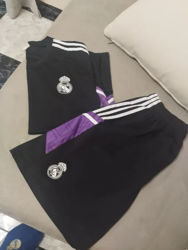 Conjunto Real Madrid Adidas Negro/Morado