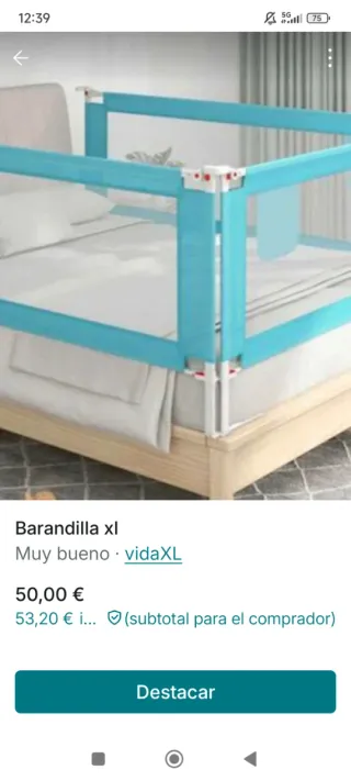 Barandilla de Cama XL para Niños