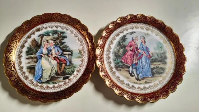 Juego de 2 Platos Decorativos Románticos