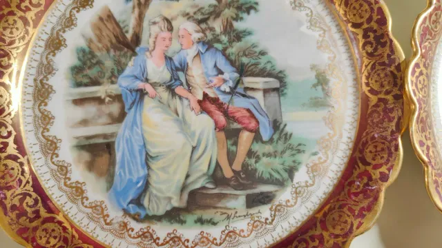 Juego de 2 Platos Decorativos Románticos