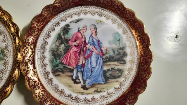 Juego de 2 Platos Decorativos Románticos