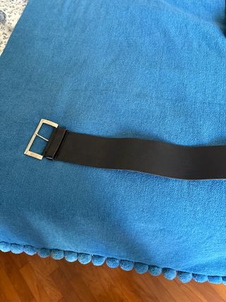 Cintura alta in cuoio nera