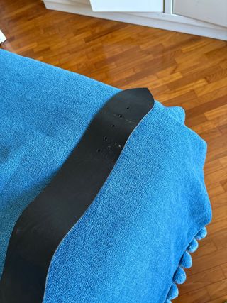 Cintura alta in cuoio nera