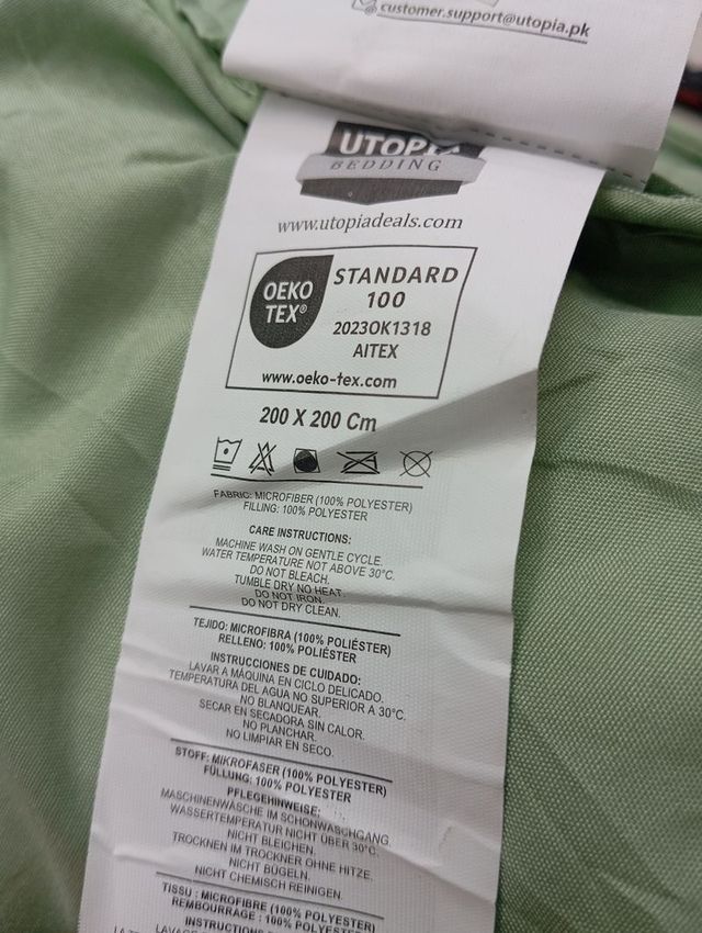 Edredón Utopia Bedding 200x200 cm Verde