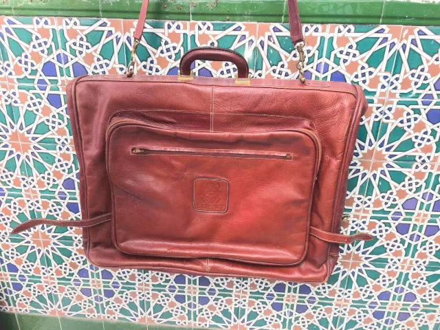 Portatrajes Loewe Cuero Marrón