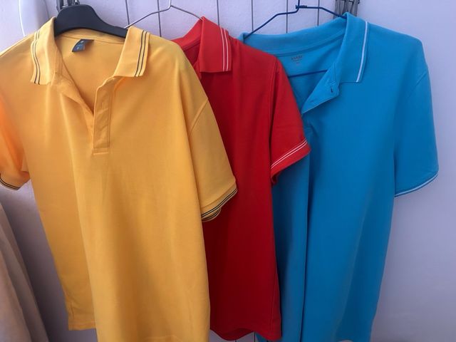 Lote 3 polos manga corta colores