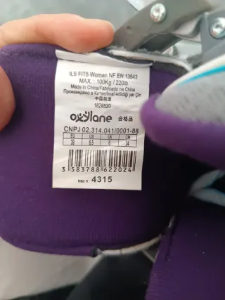 Patines Oxelo Fit 5 Aluminium NÚMERO 39 (EU)