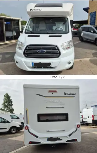 Se vende autocaravana Ford Benimar Tesoro 483 2019