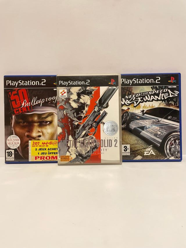 Lote Juegos PS2: Metal Gear, NFS, 50 Cent