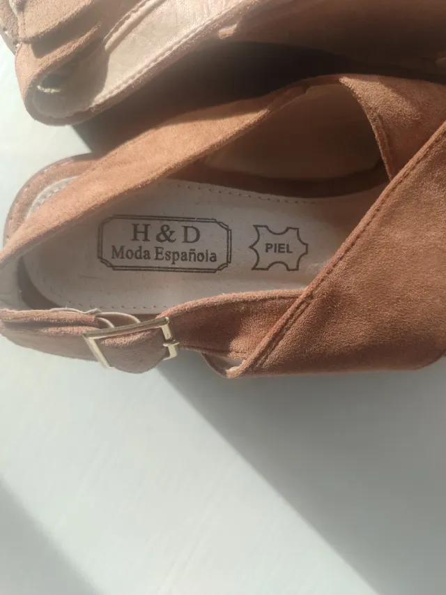 Sandalias Plataforma Negra y Marrón