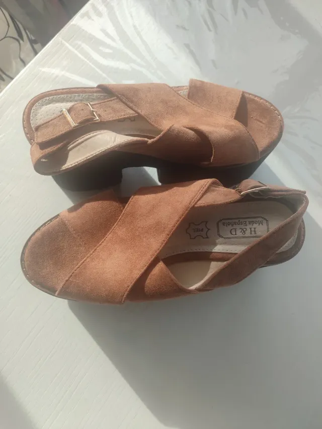 Sandalias Plataforma Negra y Marrón