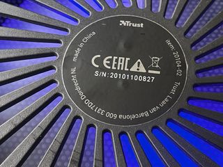 Base Trust Azul Dual Ventilador ordenador portátil