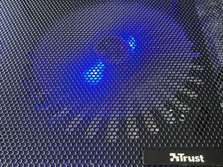 Base Trust Azul Dual Ventilador ordenador portátil