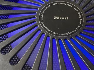 Base Trust Azul Dual Ventilador ordenador portátil